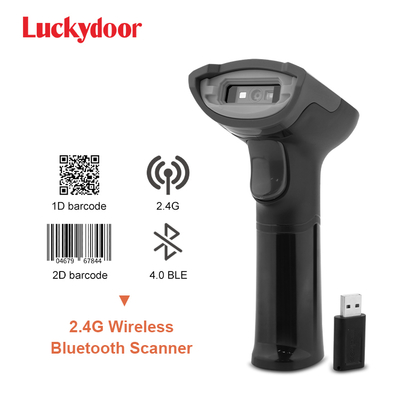 Inventory 2.4G Wireless USB for Bluetooth 2D 1D QR Code Scanner LED Light Source Android Compatible Barcode Reader POS System
