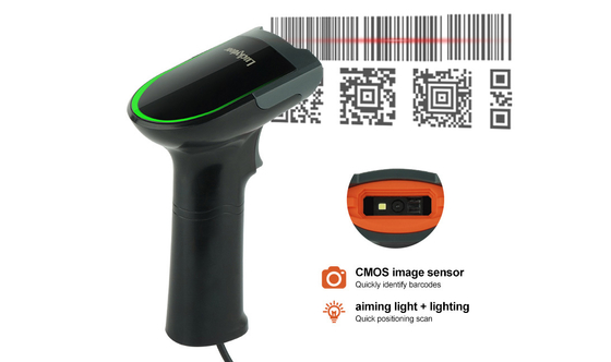 Inventory 2.4G Wireless USB for Bluetooth 2D 1D QR Code Scanner LED Light Source Android Compatible Barcode Reader POS System