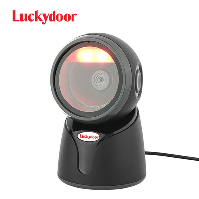 USB Desktop Barcode Scanner Wireless Kiosk 2D Omnidirectional Bar QR Code Reader CMOS Light Source for Scanning Stock Product